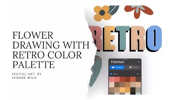 Procreate color palette #etsy #colorpalette #procreate #art #artist #ipad #drawing #retro #flowers