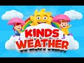 Hows the weather  weather  kids vocabulary  types of weather  kinds of weather  science