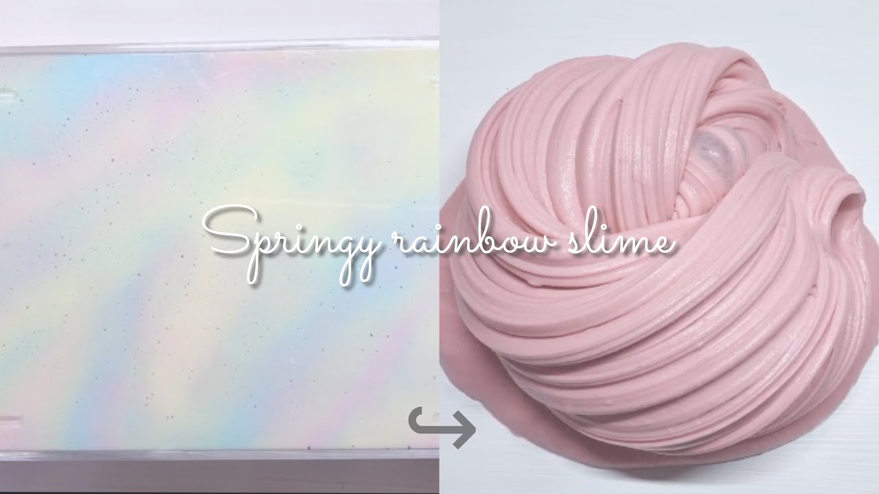 【ASMR】Springy rainbow slime . もちもちスライムを触って着色する🖍 [音フェチ] - YouTube
