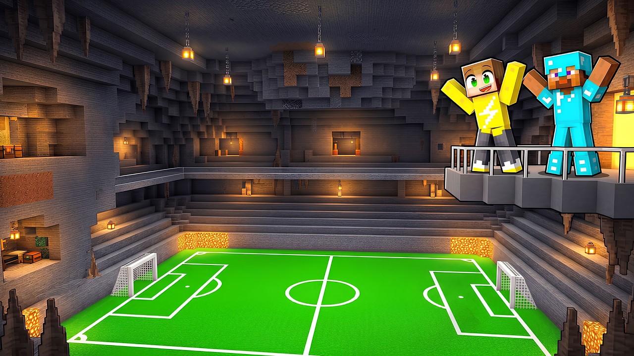 Geheim Voetbalveld Maken In Minecraft (Survival)