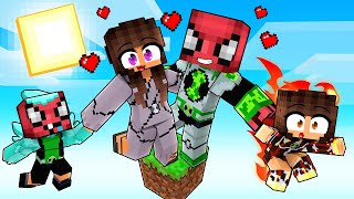 Tek Blokta Ben 10 Ai̇lem İle Kaçiş - Minecraft