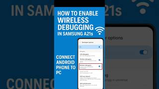How to Enable Wireless Debugging in Samsung A21s | Wireless ADB Connection Without Cable #A21s