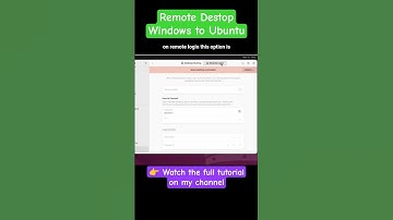 Remote Desktop from Windows to Ubuntu #windows #remotedesktop