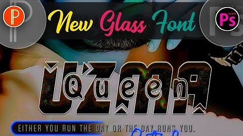 How To Make New Multiply Color Glass Font In Ps Touch PixelLab | Zarraq Creation