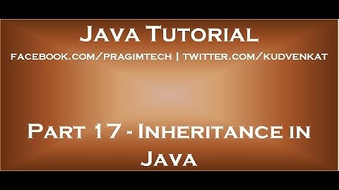 Overerving in Java