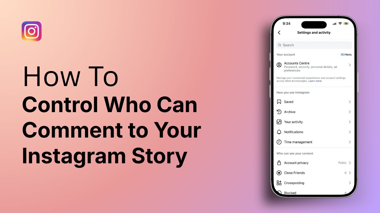 Control Instagram Posts How to Control Who Can Comment to Your Instagram Story - YouTube