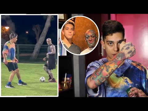 فیلم پخش شده فوتبال امیرتتلو و بند❌منو با زور بردن فوتبال در شرایط غیر انسانی⚽️