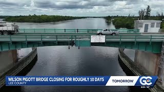 Wilson Pigott Bridge closure begins Monday for 10-day repairs