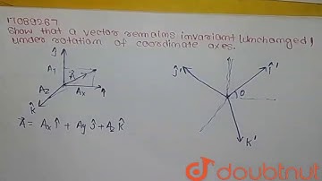 Show that a vector remains invariant (unchanged ) under rotation of coordinate axes.
