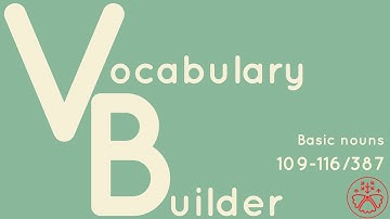 Vocabulary Builder: Basic nouns 109-116/387 Japanese Learning Anki