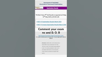 #TN SSLC results 2025