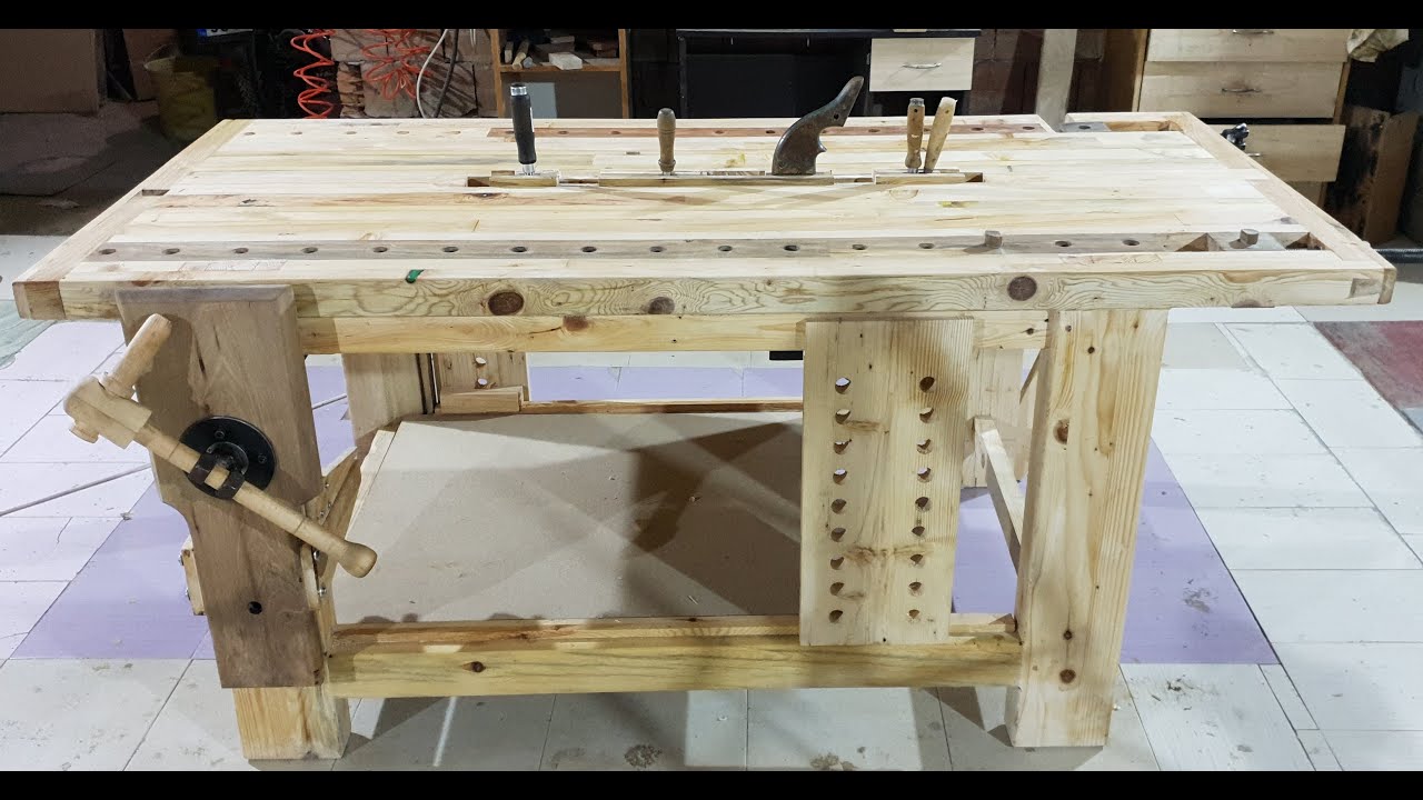 How to Make Workbench with scrapwood...Ahşap (marangoz) Çalışma Tezgahı  Yapımı KaÇıRMa.... - YouTube