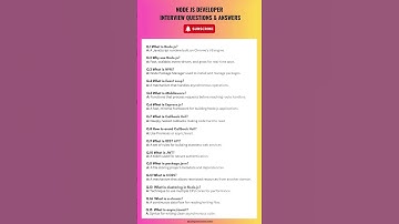 Top Node.js Interview Questions & Answers