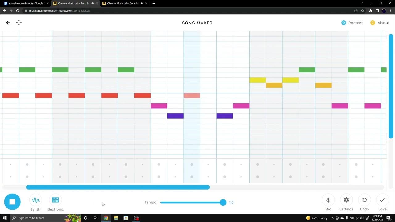 Fallen Down on Chrome Music Lab YouTube