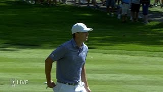 Jordan Spieth’s approach to two feet leads to birdie at Bridgestone