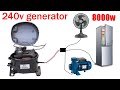 Processing of turning a refrigerator compressor into a 240v electric generator