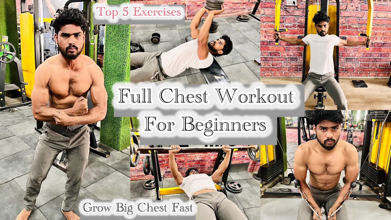 Full Chest Workout For Beginners | Top 5 Exercises For Chest | How To ...