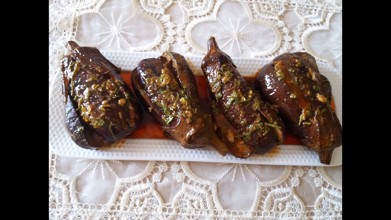 بادنجان مخلل بشرمولة مغربية و يدوم مدة طويلة في الثلاجة