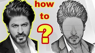 Draw Shahrukh Khan Faces : Easy Step-by-Step Portrait ( For Beginner) 
