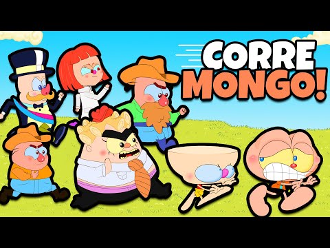 Mongo e Drongo derrotam as tartarugas Ninjas no treino - desenho animado 