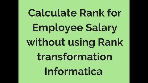 Ranking Salary column without using Rank Transformation