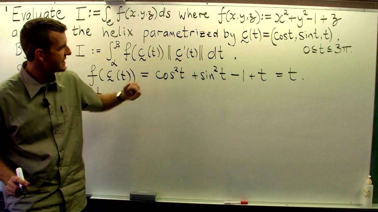 ⁣Path integral (scalar line integral) from vector calculus