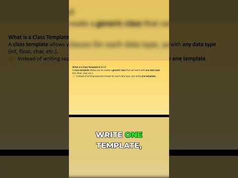 C++ Templates: The Ultimate Time-Saving Hack for Developers #cpp #tips