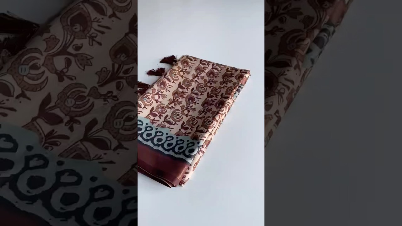 Dola Viscose Digital Printed Kalamkari Saree