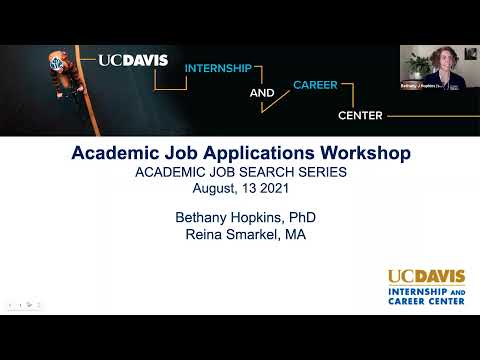 Academic Job Applications Workshop