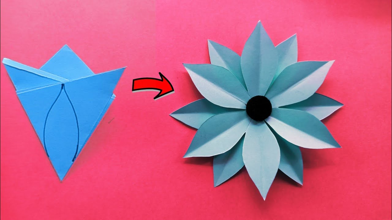 Paper Craft Easy Very Easy Paper Craft Origami Flower Paper Craft