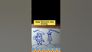 How to draw easy Christmas tree Santa   tricks learning drawing for beginners #youtubeshorts #shorts