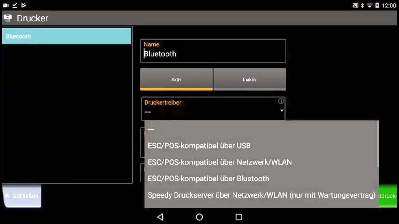 New Update Bluetooth-Drucker: Einrichtung