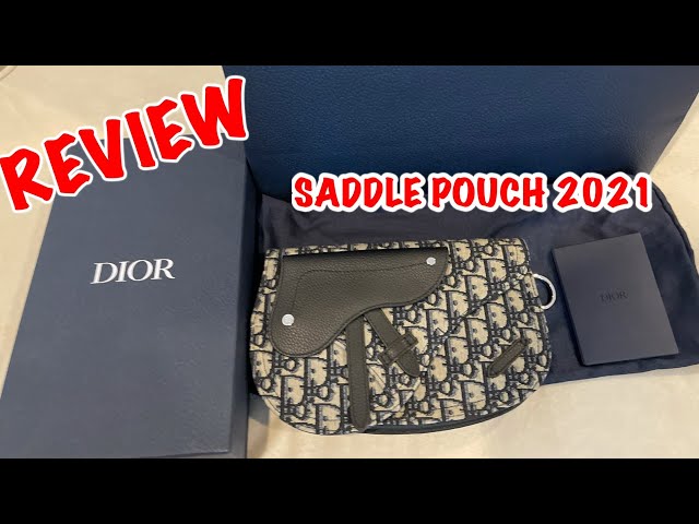 Dior Men's Oblique Jacquard Saddle Pouch