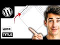 How To Hide Page Title In Wordpress Easiest Way 2026 Guide How To Hide Page Title In Wordpress Easiest Way 2026 Guide