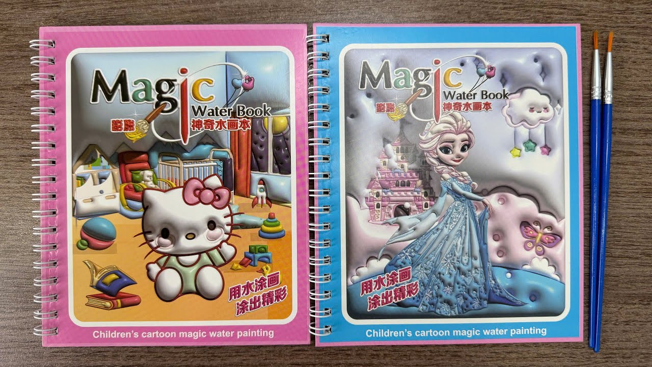 Sách Tô Màu Ma Thuật Công Chúa ELSA & Hello Kitty - Magic Water Book Princess - Chị Tiên Nhỏ