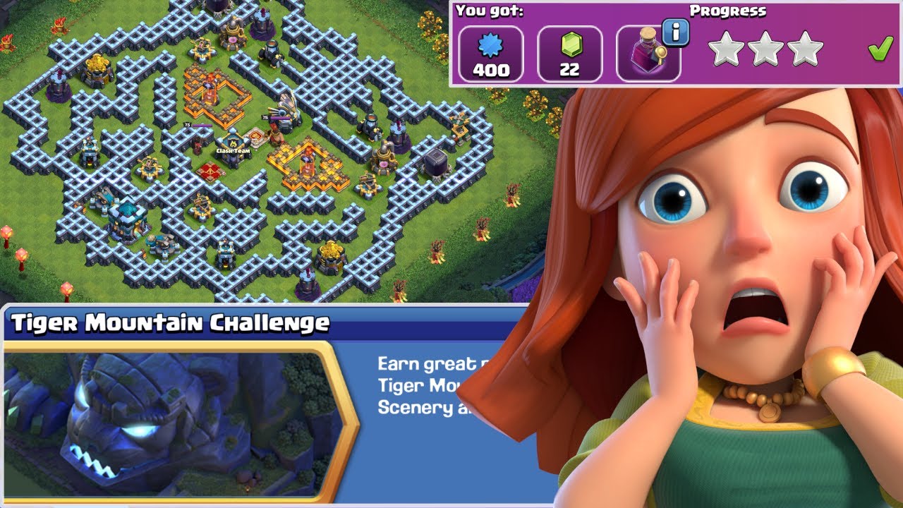 3 STAR TIGER MOUNTAIN CHALLENGE (Easy Version) | Clash of Clans by Sir  Moose Gaming | Clash Champs