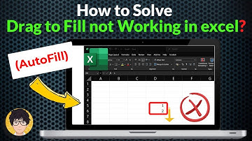 How to solve drag to fill not working in excel