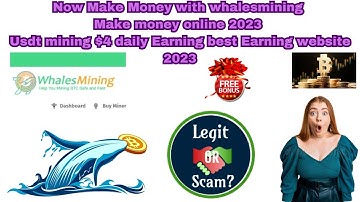 Make money with whalesmining || Whales mining Website Review