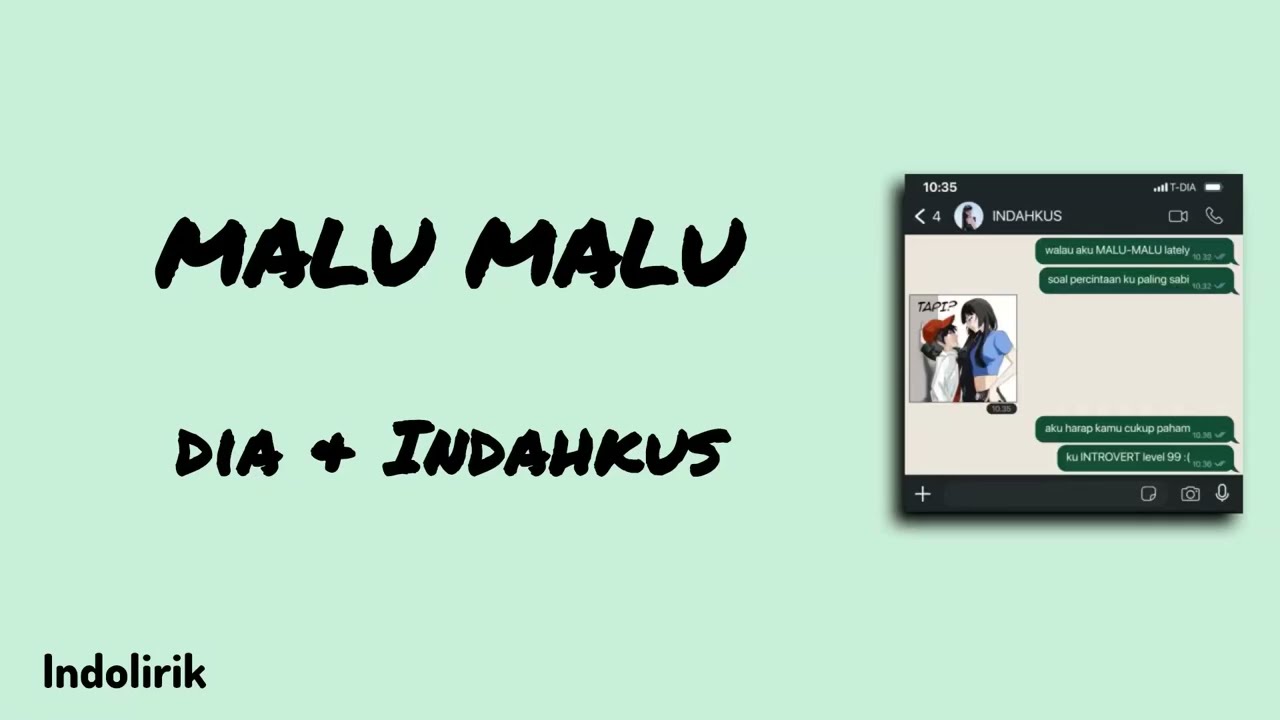 MALU MALU - dia & Indahkus | Lirik Lagu