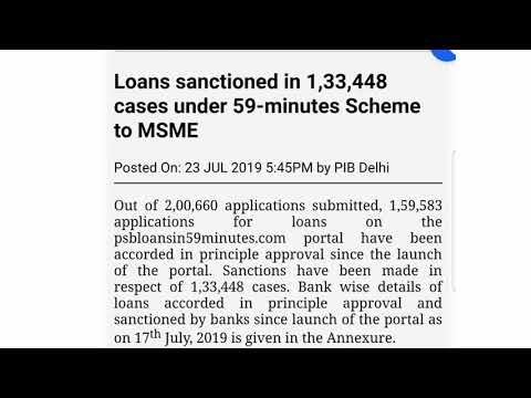 1,33,448 Loans sanctioned by psbloansin59minutes.com 23 July PIB