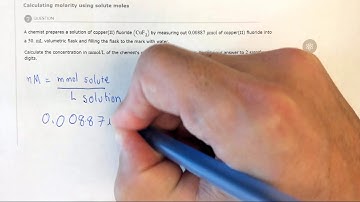 5.4a Calculating molarity using solute moles