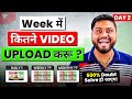   channel grow   how many upload monthly  daily kitne upload kare