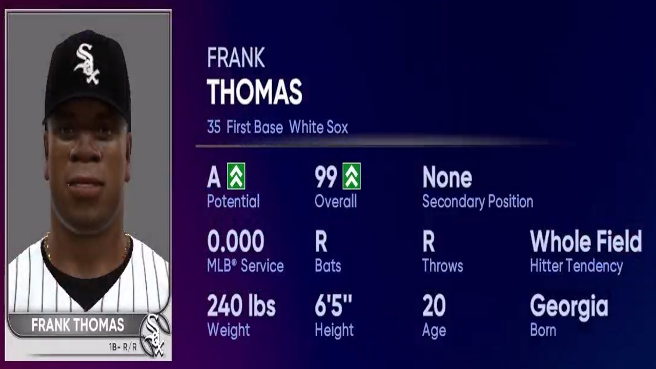 How To Create Frank Thomas MLB 22 