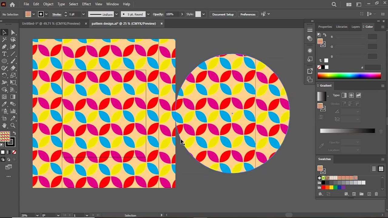 How to create Pattern design in Illustrator | See Creation - YouTube