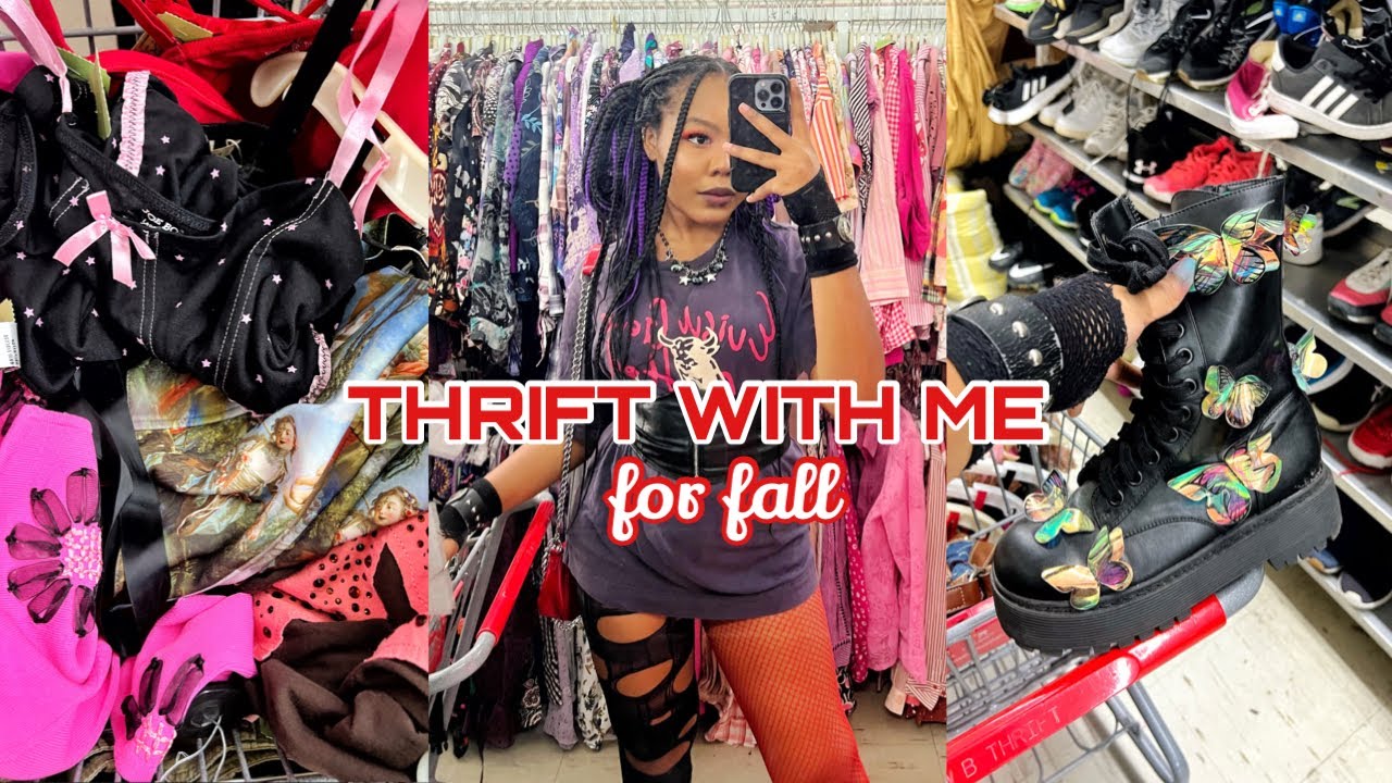 THRIFT WITH ME 4 FALL ♡ is it too early?! + TRY ON HAUL - YouTube