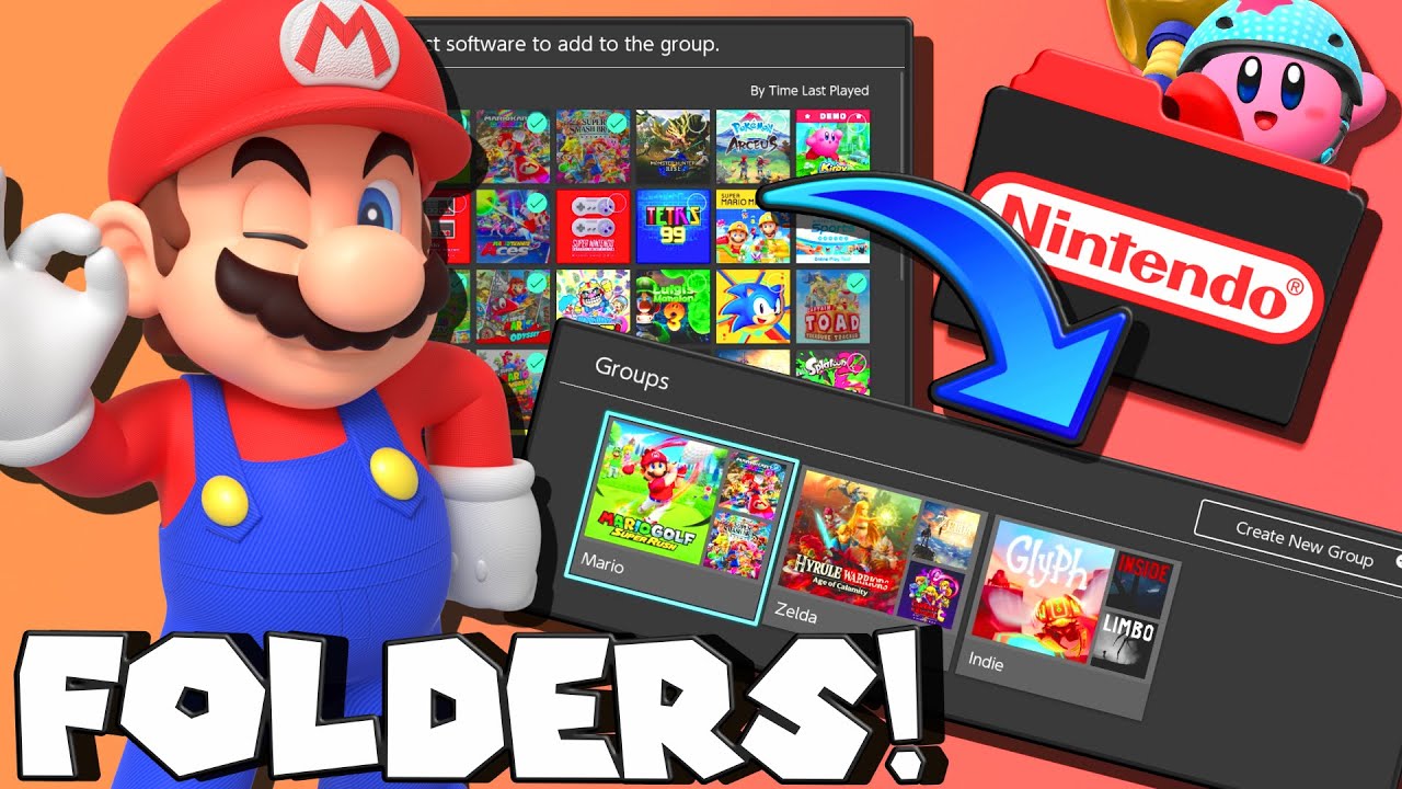 Nintendo Switch Now Has FOLDERS to Group Games! New Update!