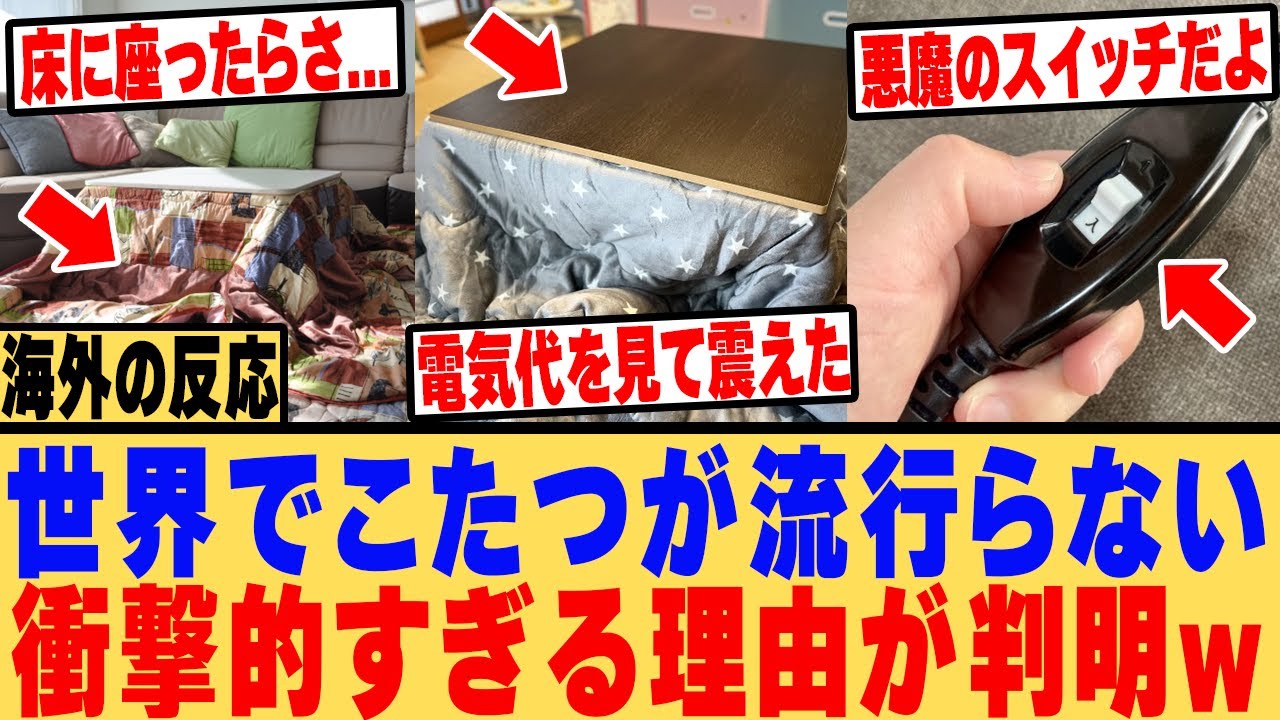 【海外の反応】「こたつを買って後悔したよ...」世界でこたつが流行らない理由が衝撃的過ぎたwww