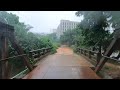 Walking in Heavy Rain in Monsoon season | Walk in the Rain in Bangladesh | Beautiful Rain Ambience