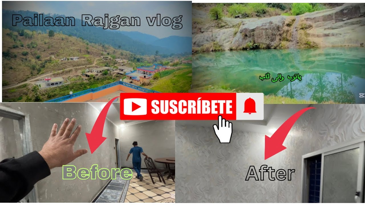 Pailaan Rajgaan vlog || Installed fabric wallpaper || #azadkashmir #Potohari channel#wallcoverings  