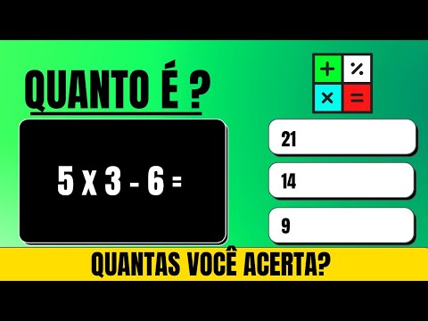 Você acertou quantas perguntas nesse quiz de matemática? Deixe nos com